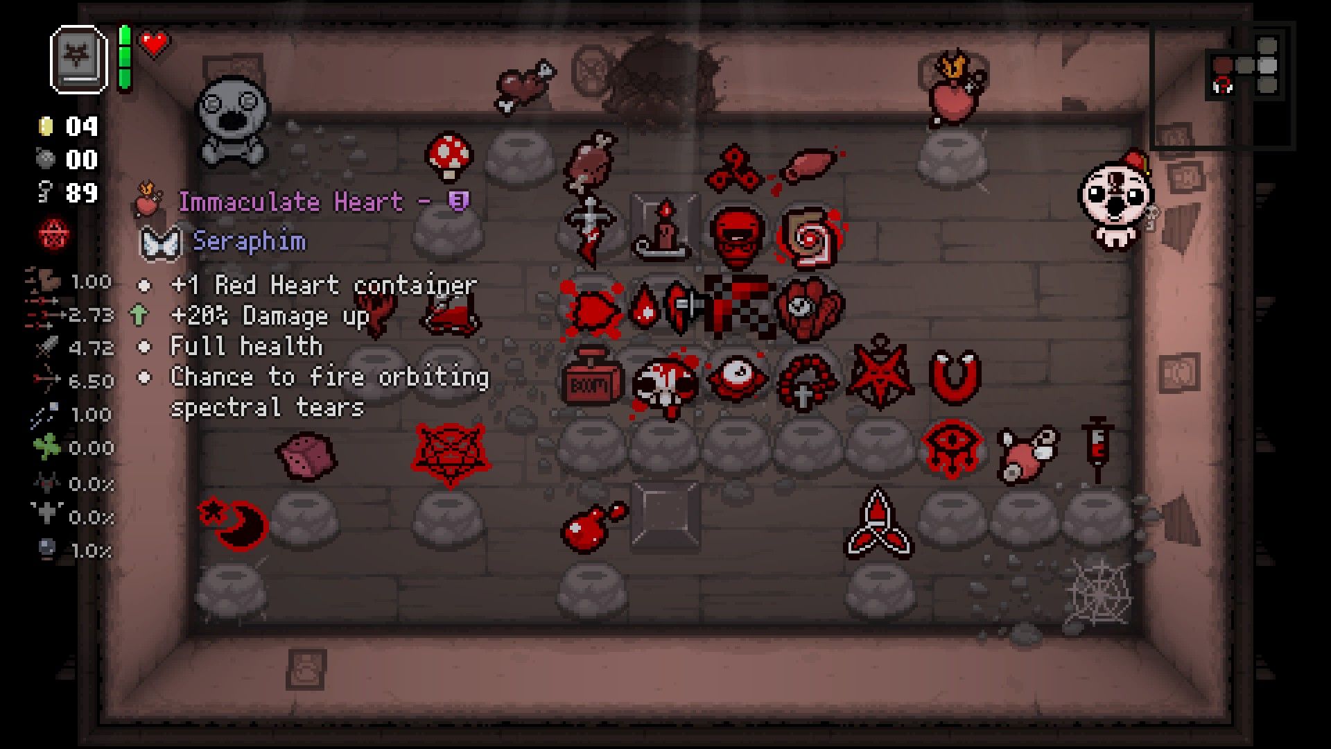 레드키 비밀방 배열이 빨간색 관련템으로 된 듯 - 아이작의 번제 채널