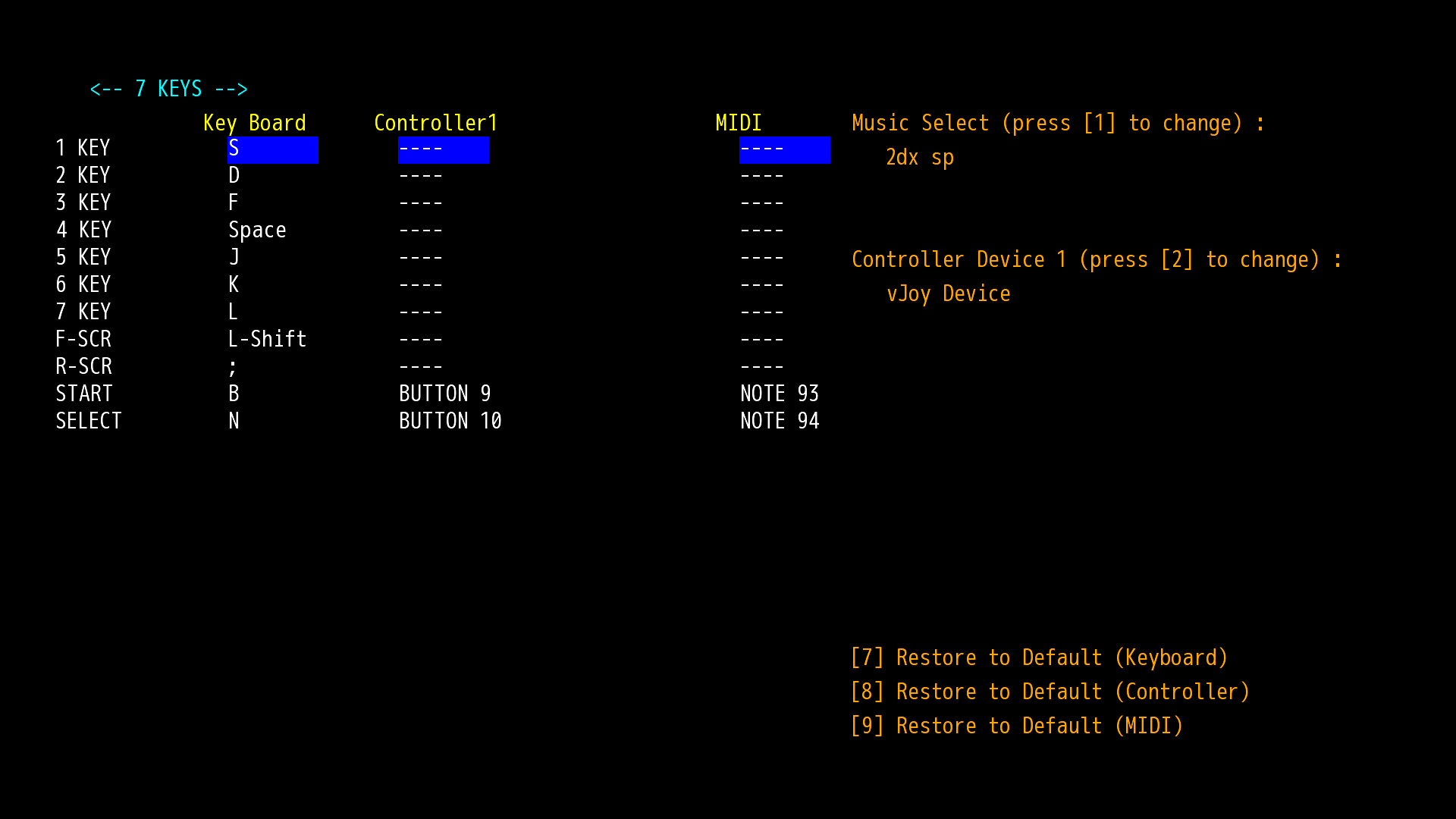 비토라자(beatoraja) 가이드 4 - 인게임 설정 - 리듬 게임 채널