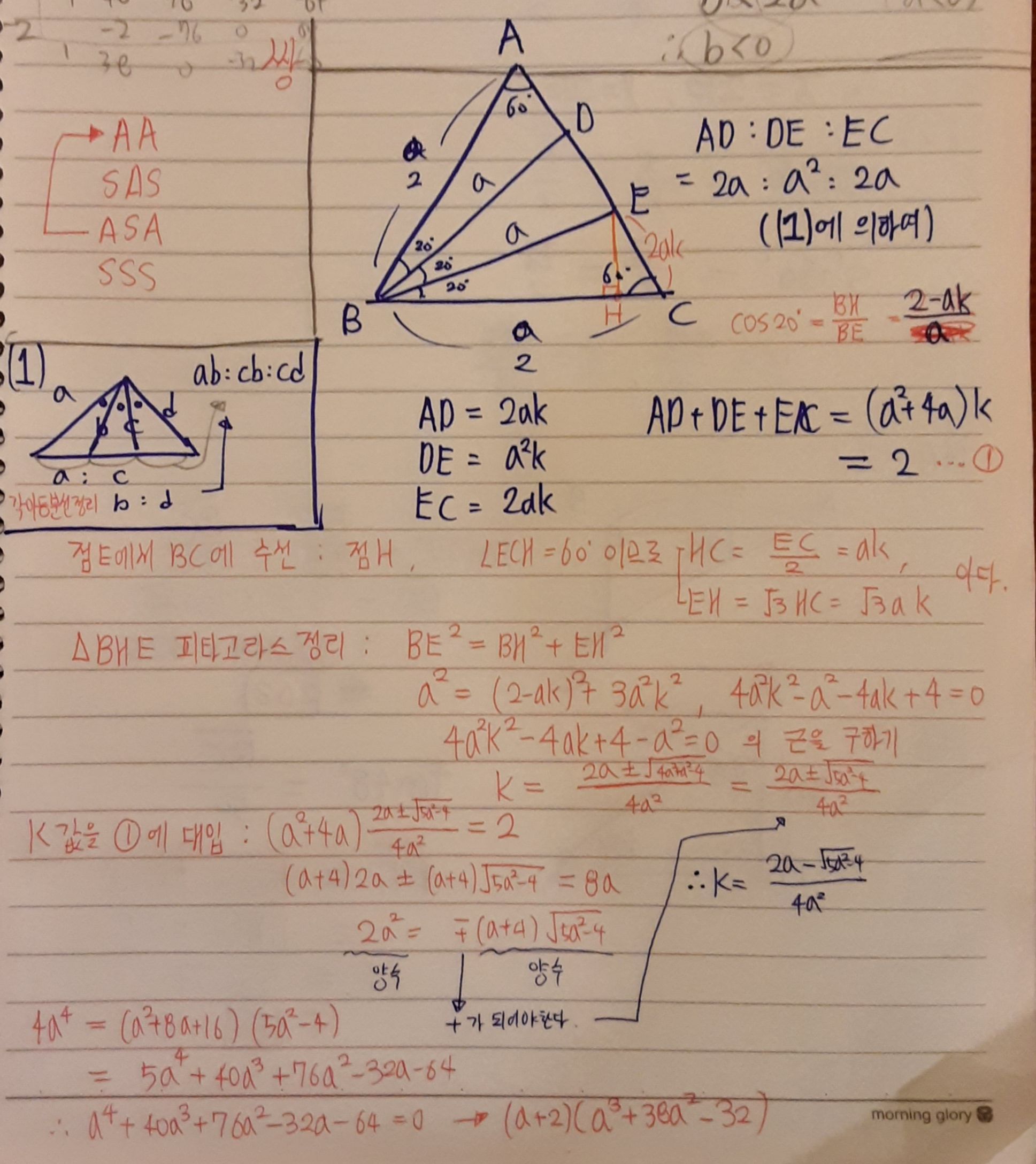 중3 코사인20 값 - 수학 채널