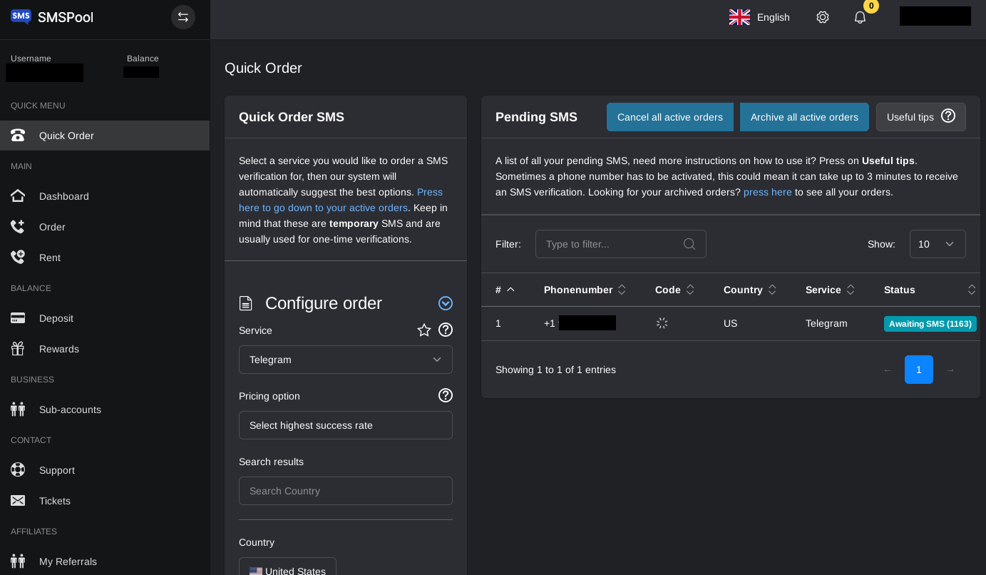 모바일 텔레그램을 SMSPool을 통해 가상번호로 가입하는 방법 - 프라이버시 채널