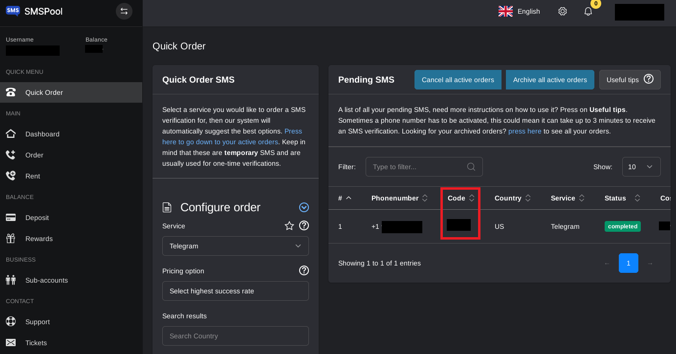 모바일 텔레그램을 SMSPool을 통해 가상번호로 가입하는 방법 - 프라이버시 채널