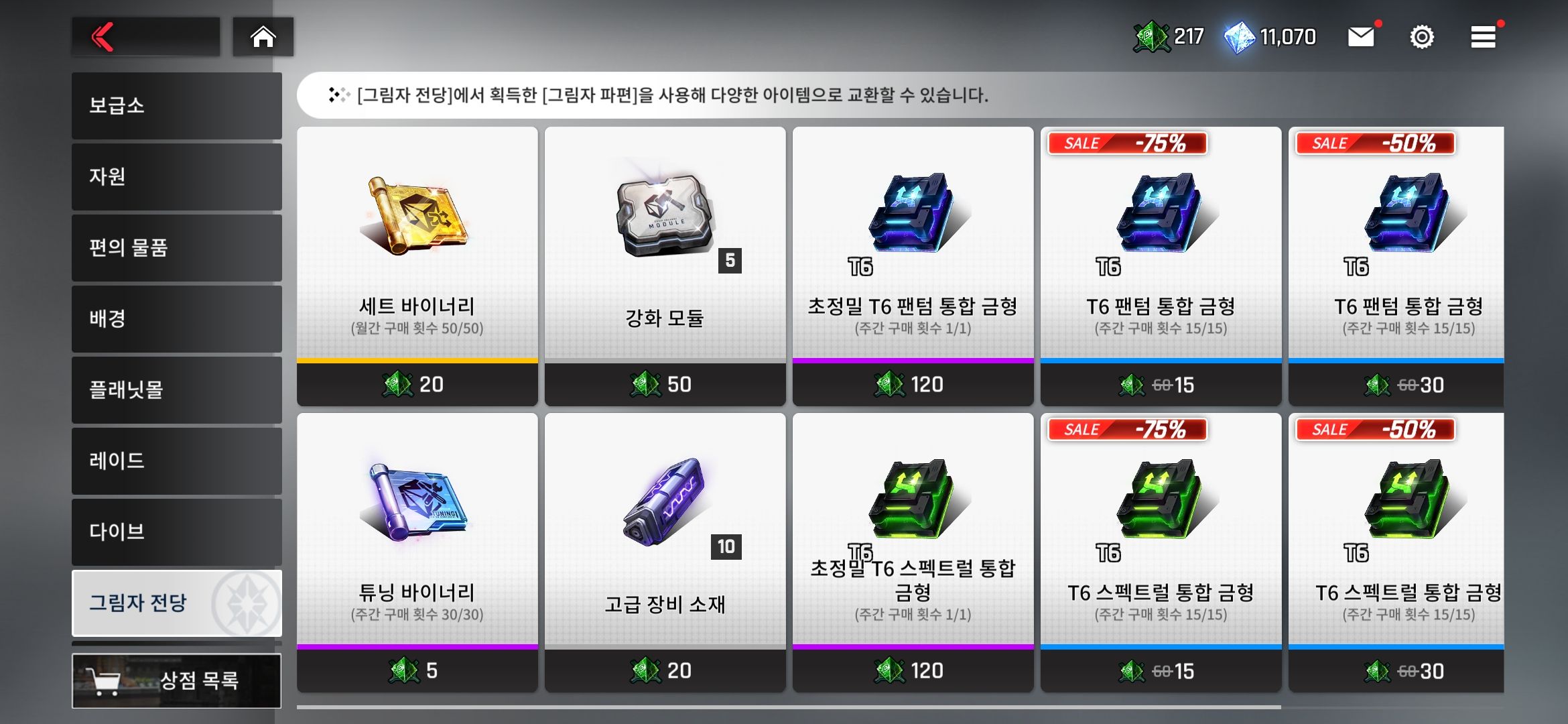 그림자전당 코인 머 사는게좋음? - 카운터사이드 채널