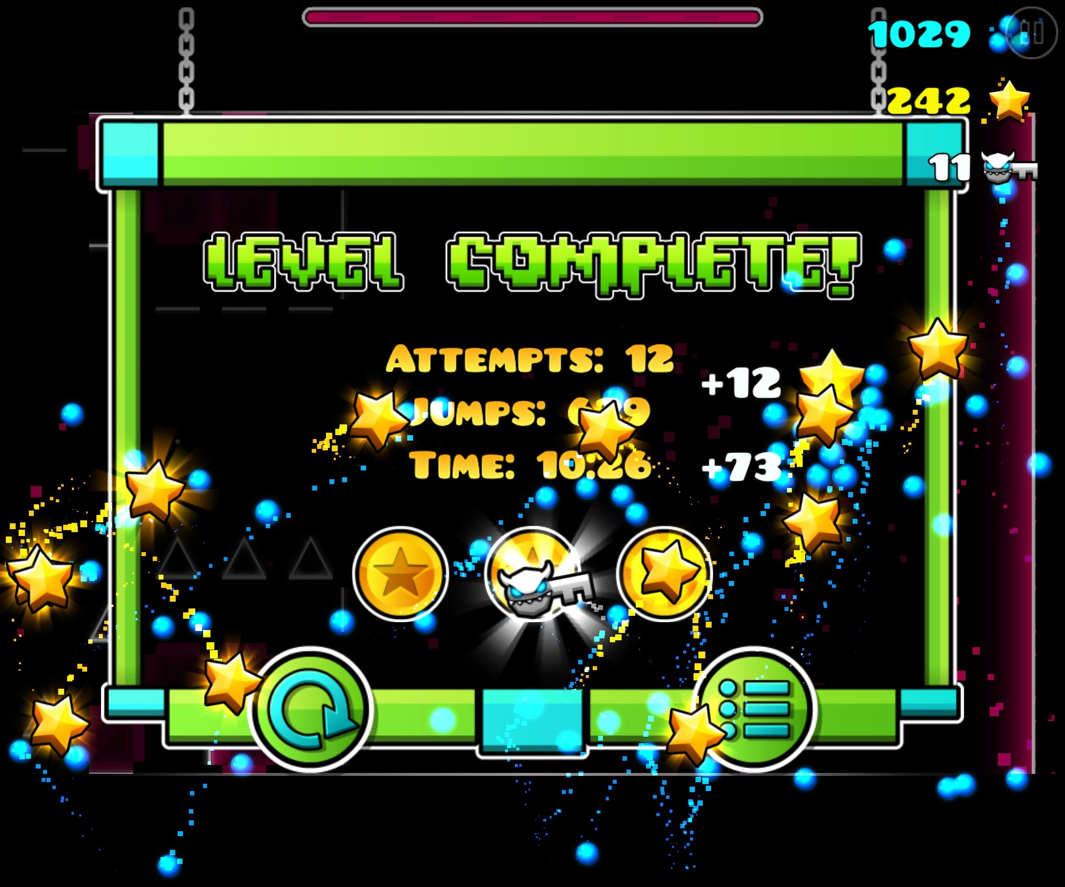 일렉트로다이나믹스 올코인 100% + 공식맵 올클 완료 - 지오메트리 대시 채널