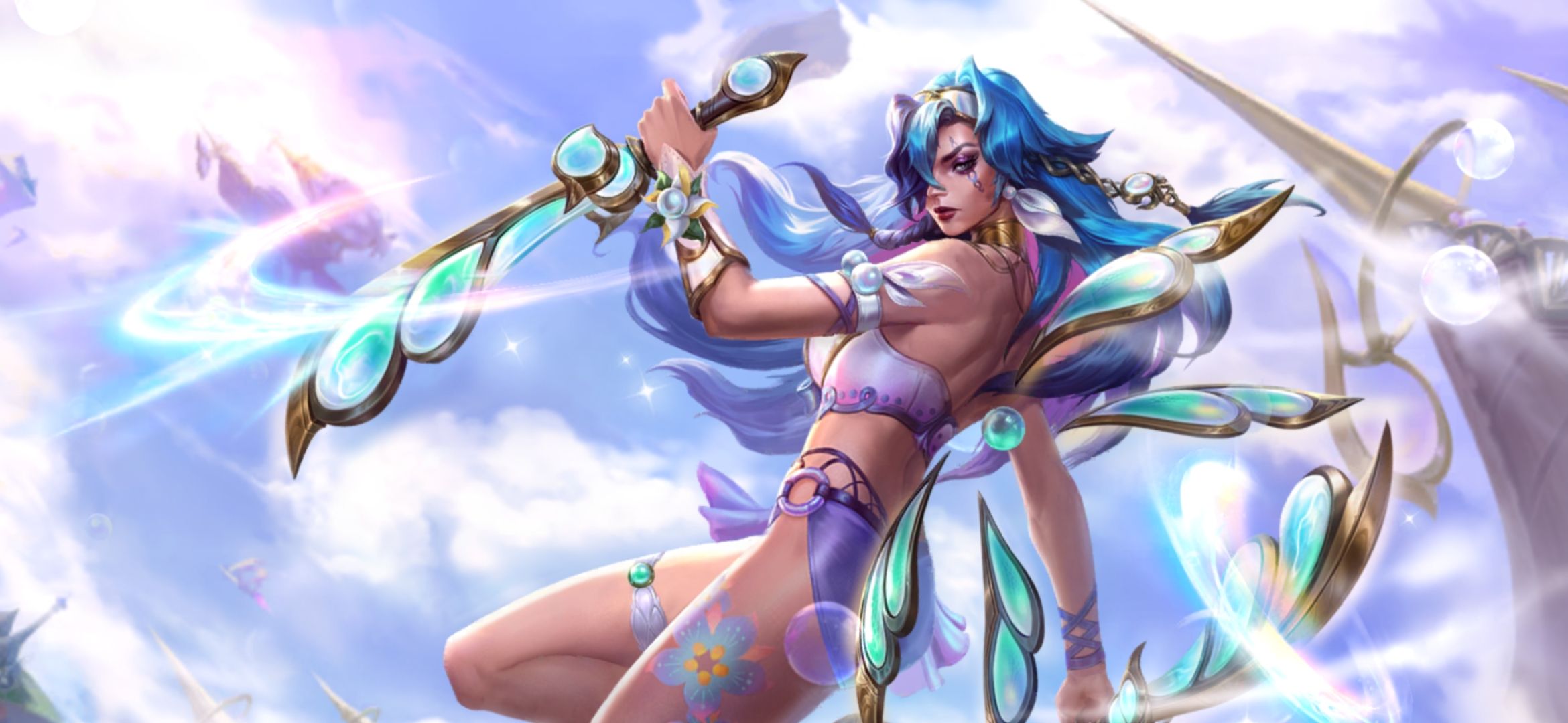 와맆 여름파티 스킨 여챔스샷 모음 - 리그 오브 레전드 채널, image size:2340x1080