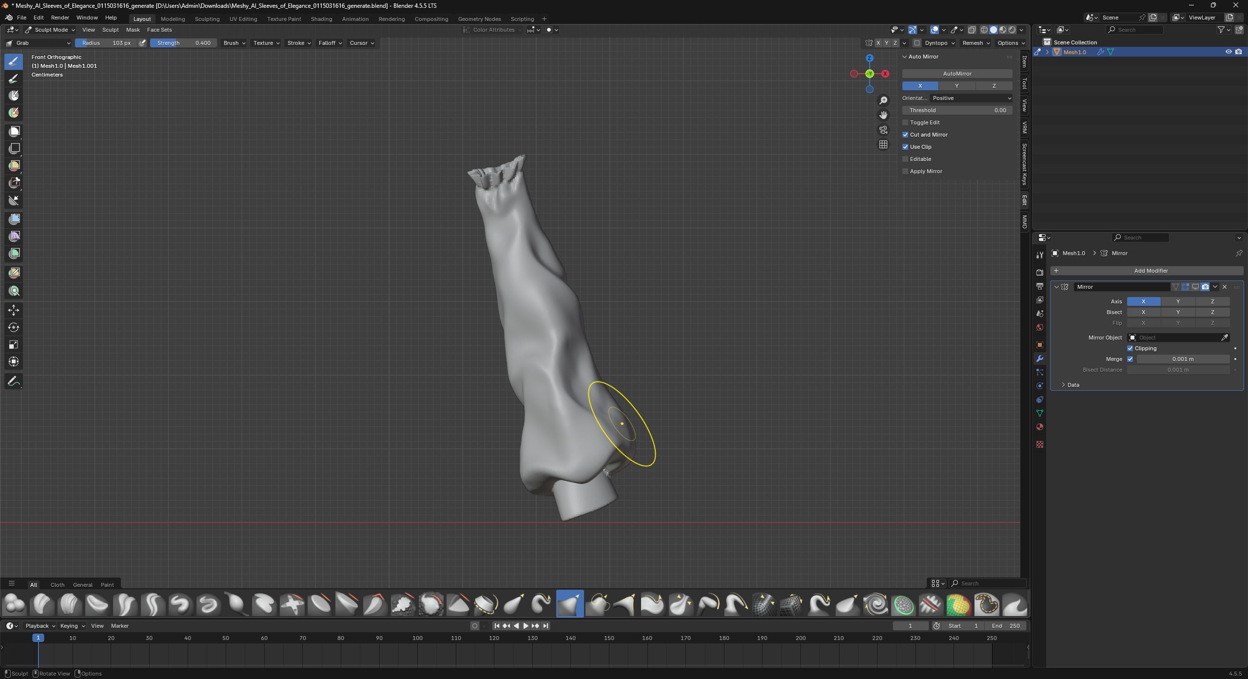 meshy ai로 옷 소매 만들기 - 3DCG 채널