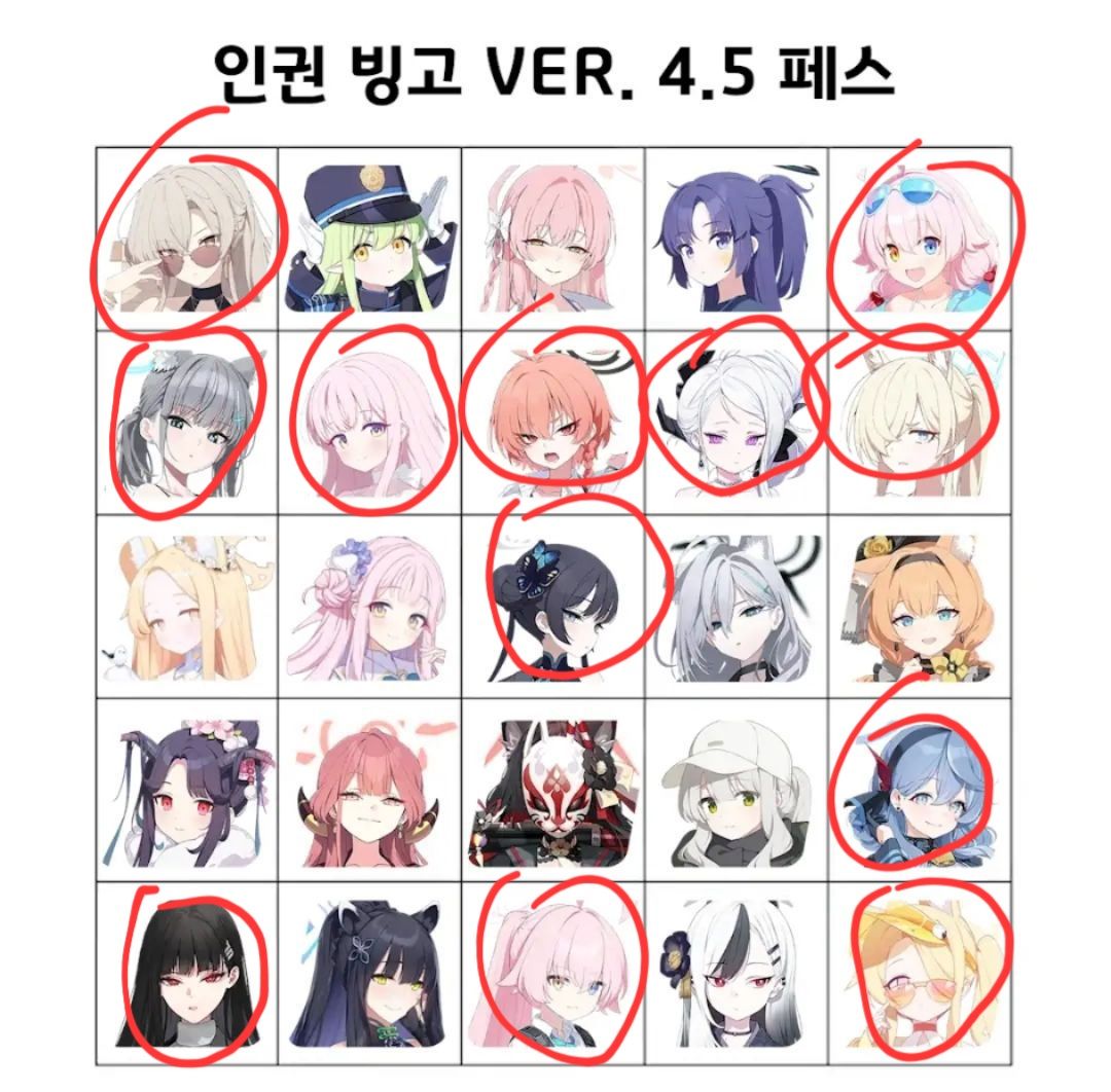 3개월차 맨땅 십뉴비 인권빙고 - 블루 아카이브 채널