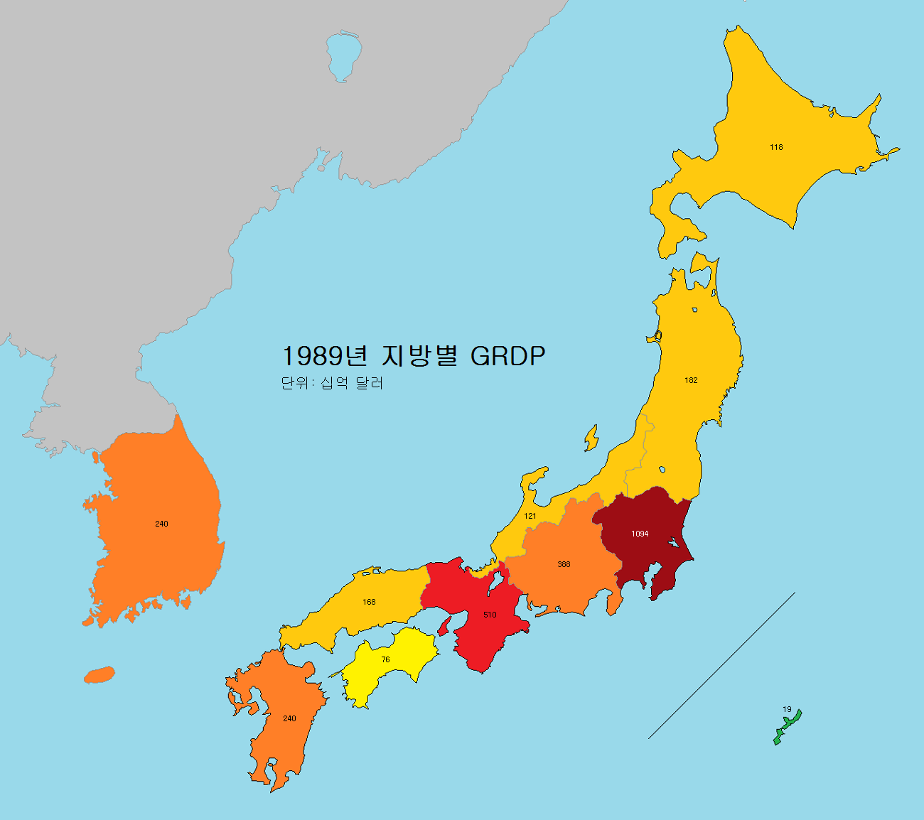 버블경제 시기 일본의 지역별 GRDP를 구해보았다 - 도시·지리 채널